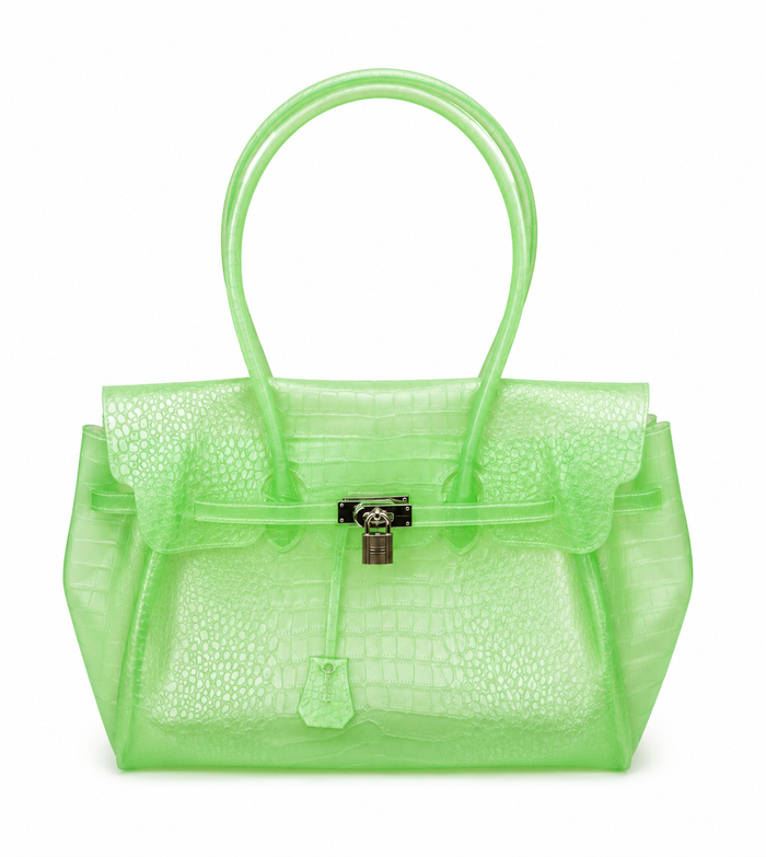 Jelly Tote Structured - Crocodile Green