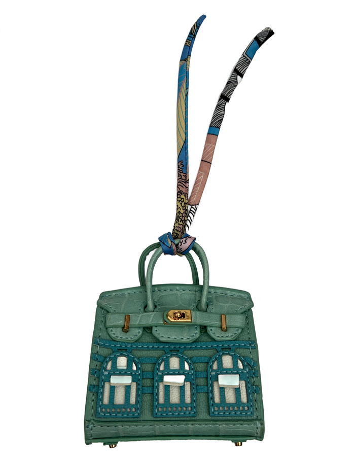 Home Sweet Home Bag Charm - Mint & Sage