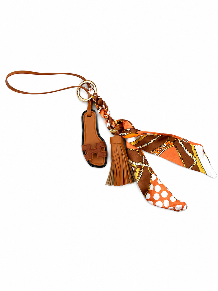 Riviera Sandal Charm - Tan & Orange