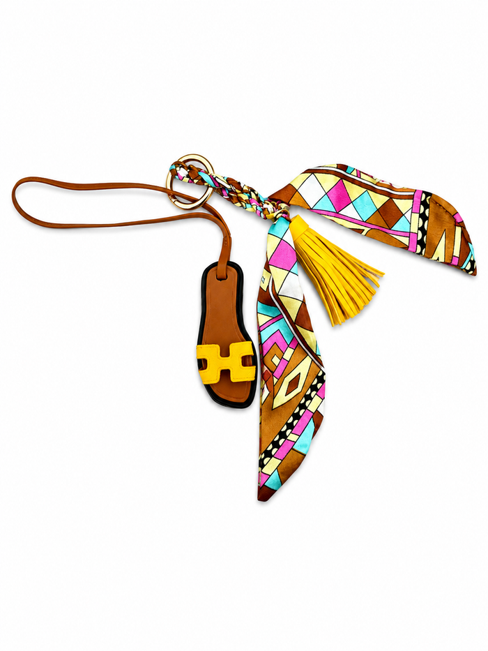 Riviera Sandal Charm - Yellow & Teal