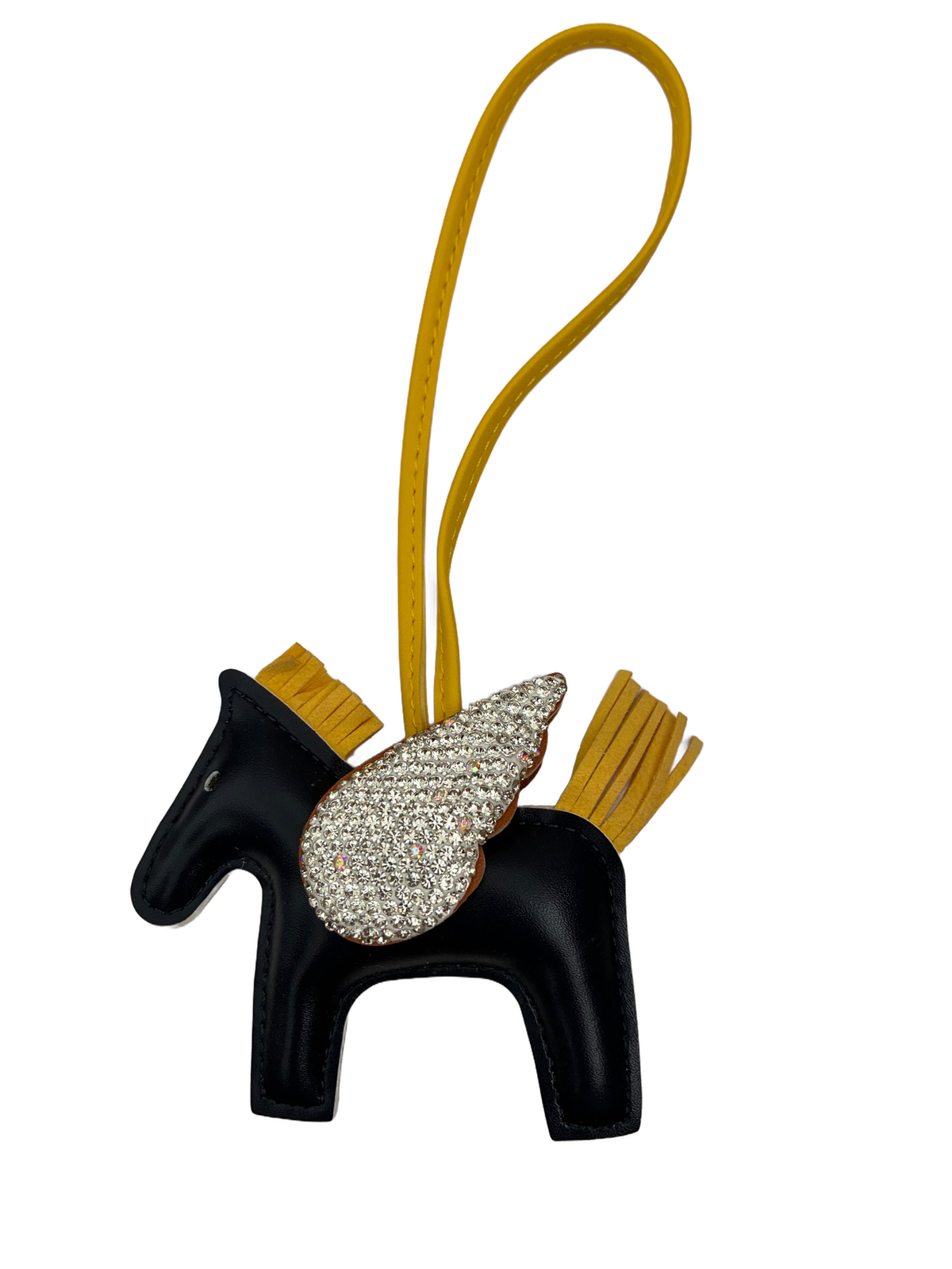 Unicorn Wing Charm - Black & Yellow