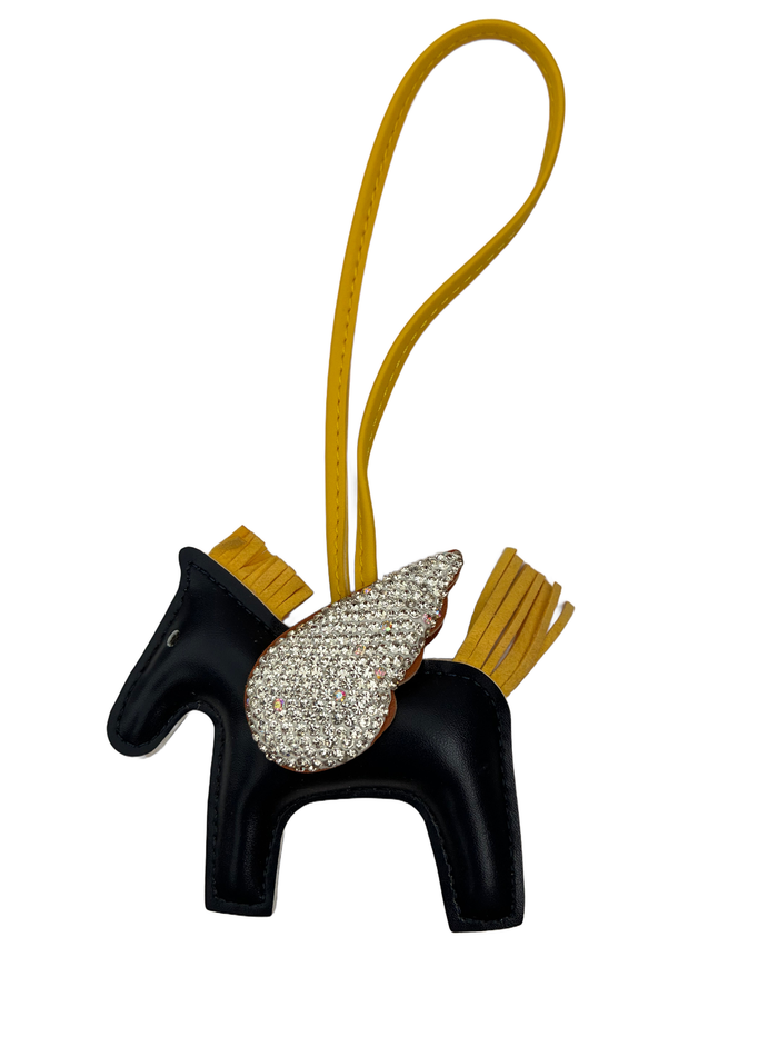 Unicorn Wing Charm - Black & Yellow