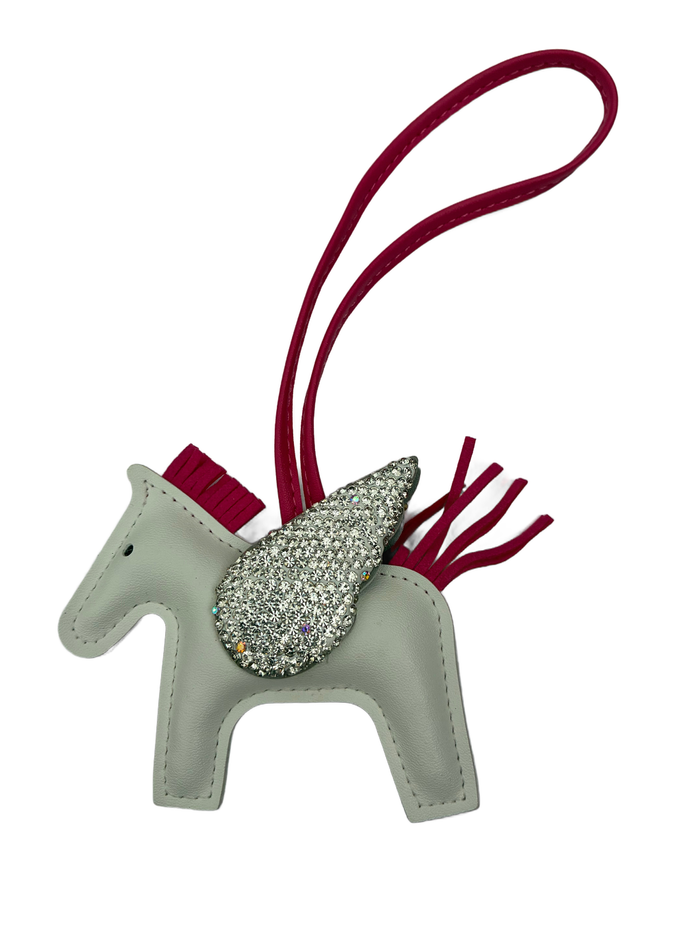 Unicorn Wing Charm - White & Pink
