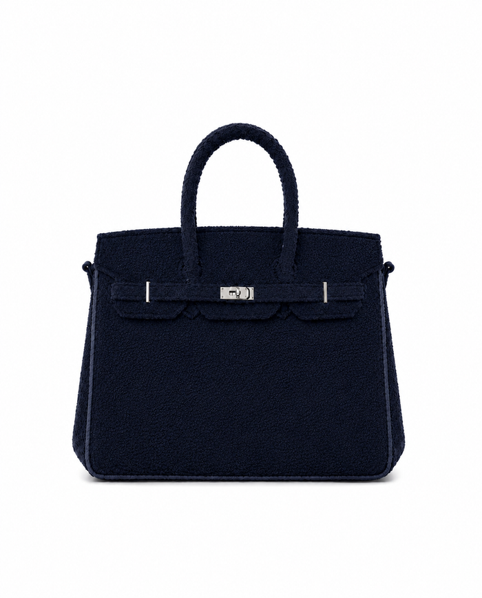 Towelling Totes Small - Double Navy