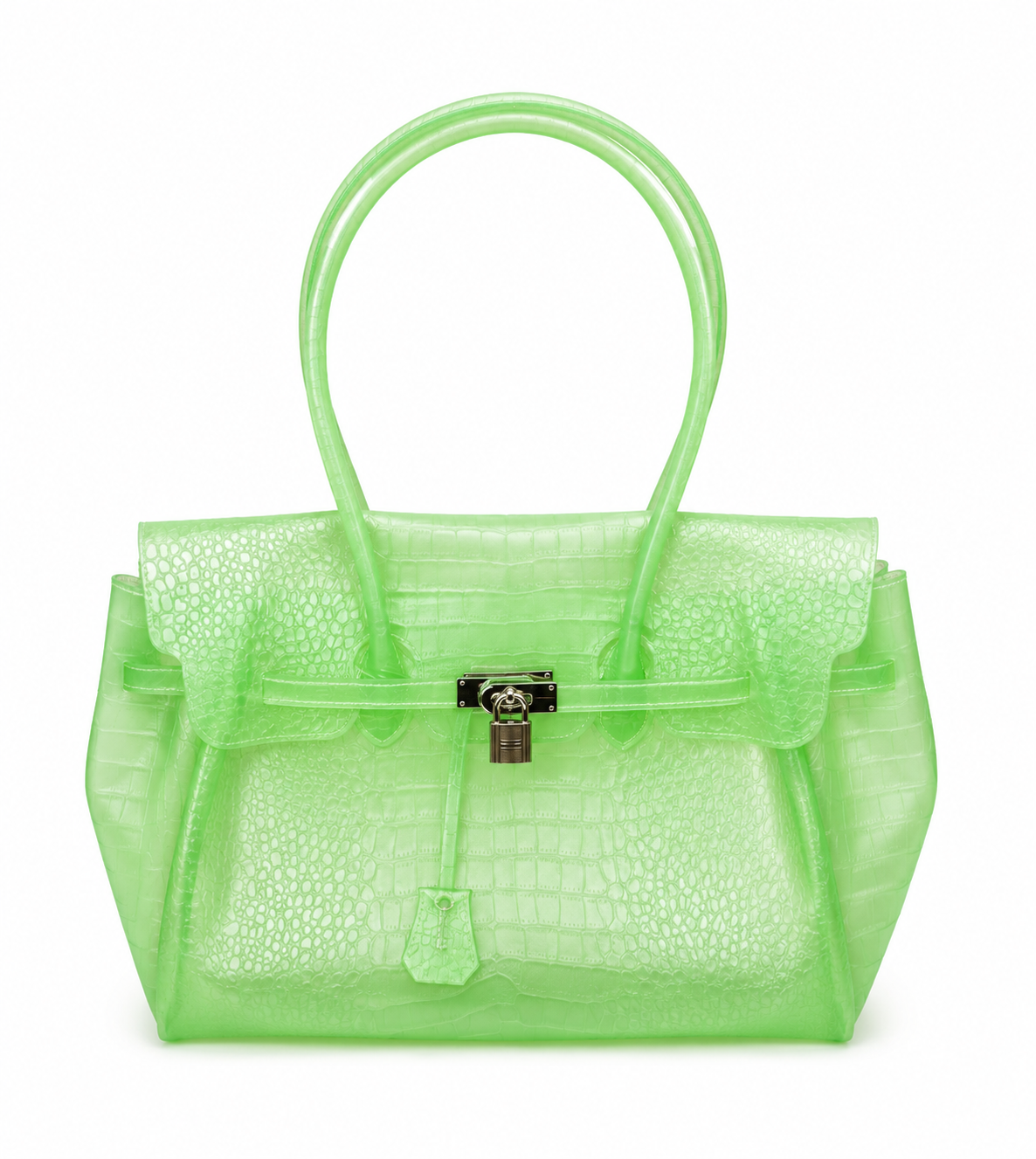 Jelly Tote Structured - Crocodile Green