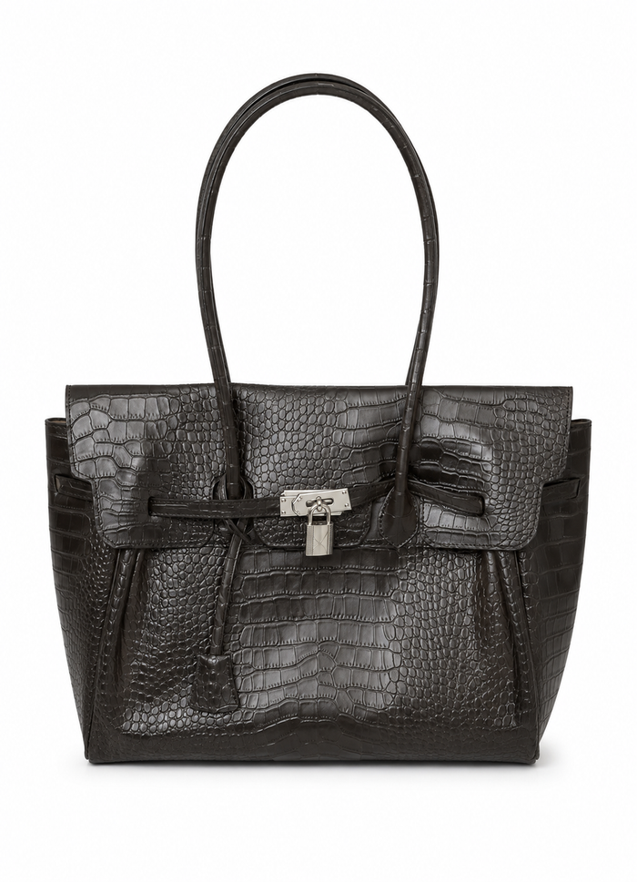Jelly Tote Structured - Crocodile Black