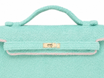 Towelling Clutch - Mint Green & Blush Pink — image 3