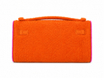 Towelling Clutch - Hot Orange & Barbie Pink — image 2