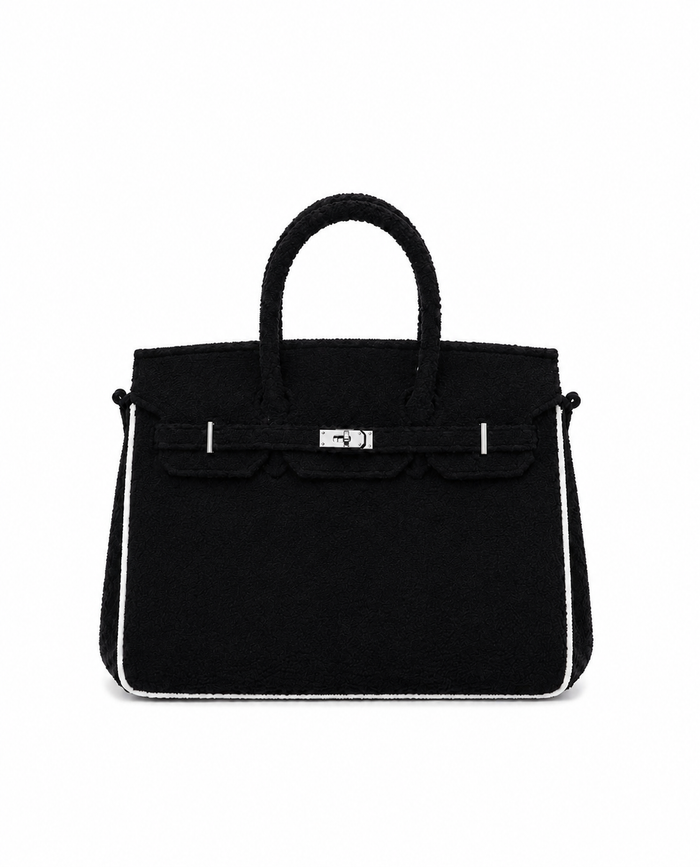Towelling Totes Small - Black & White