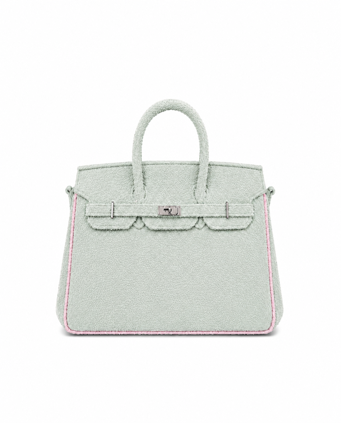 Towelling Totes Small - Mint & Baby Pink