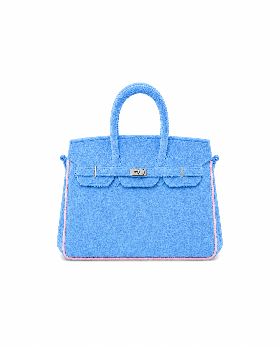 Towelling Totes Small - Baby Blue & Baby Pink