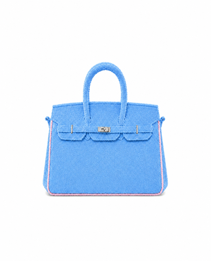 Towelling Totes Small - Baby Blue & Baby Pink