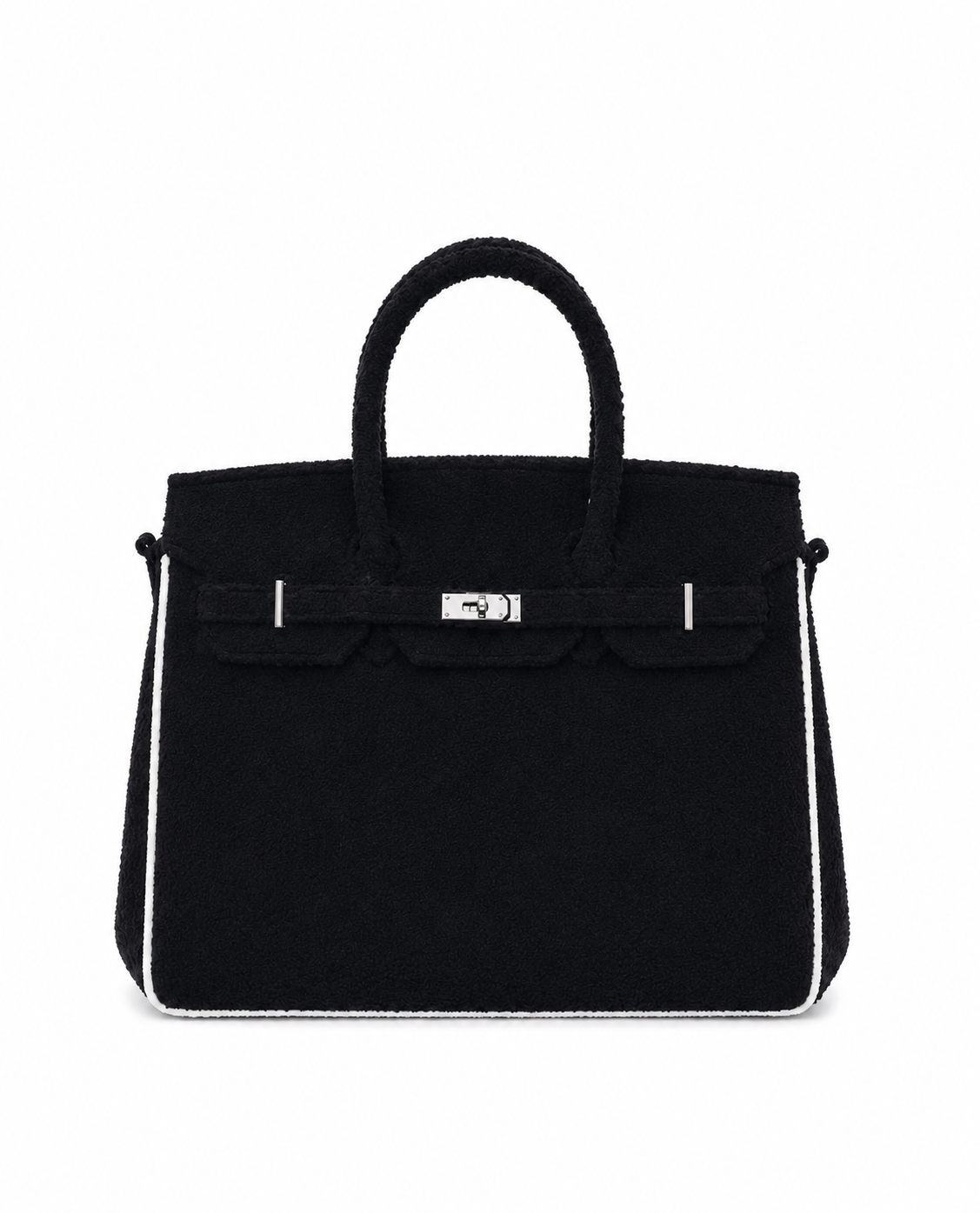 Towelling Totes Medium - Black & White