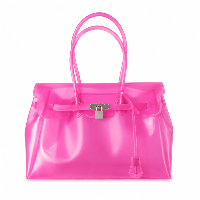 Jelly Tote Structured - Barbie Pink