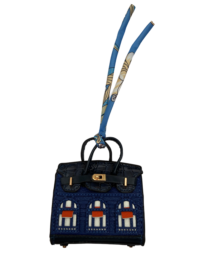 Home Sweet Home Bag Charm - Navy