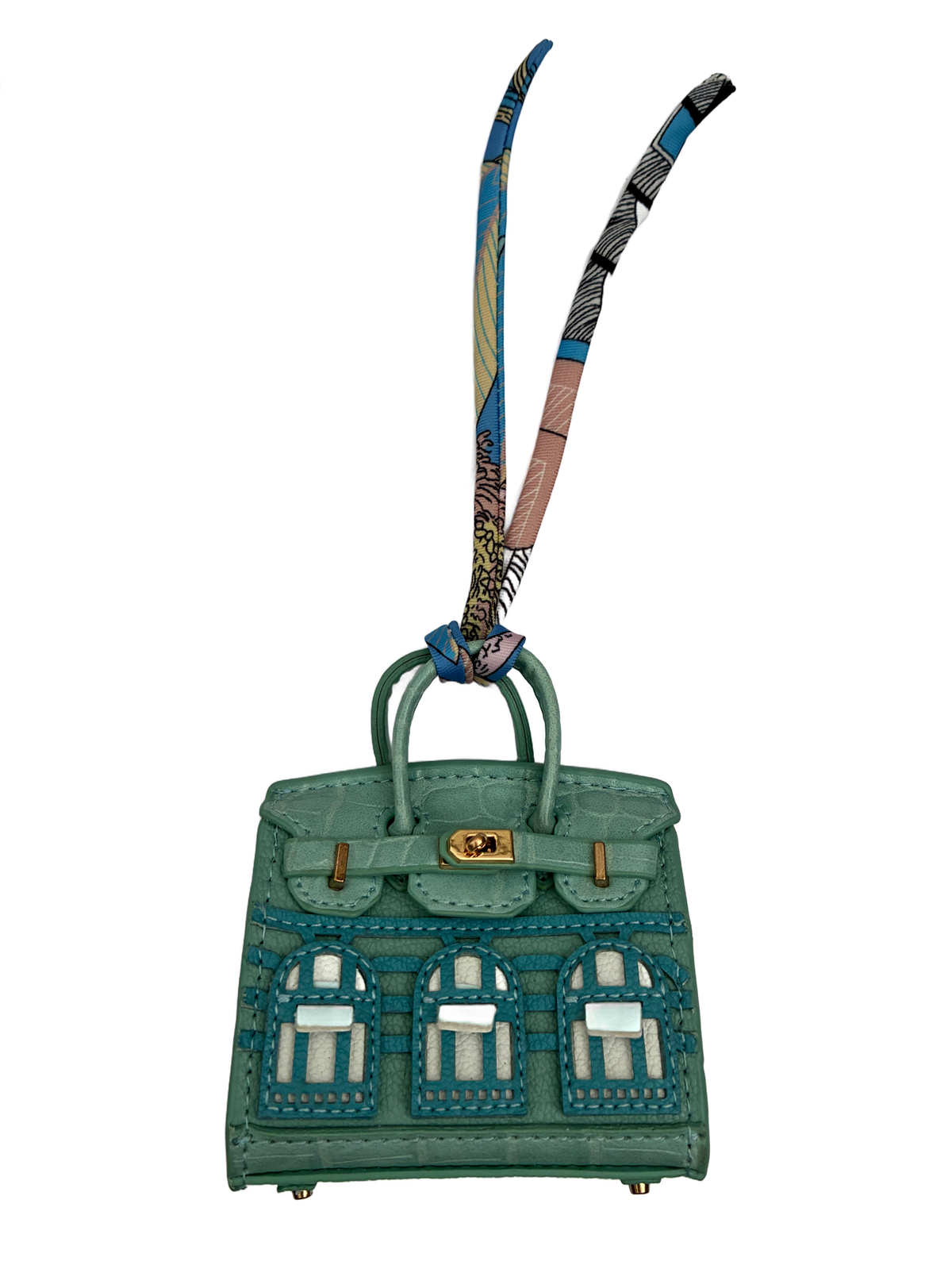 Home Sweet Home Bag Charm - Mint & Sage