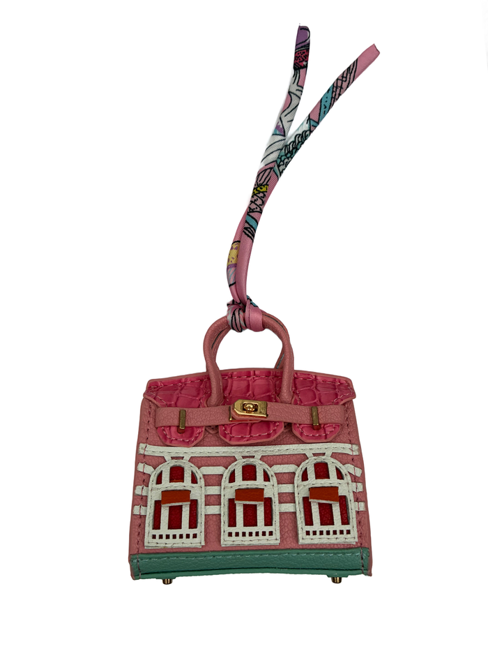 Home Sweet Home Bag Charm - Pink