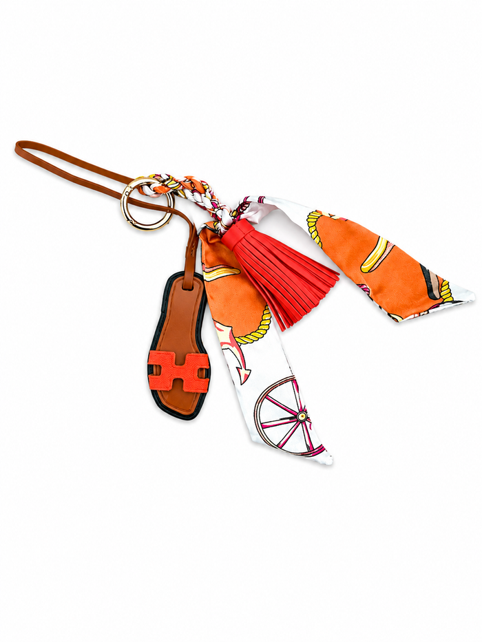 Riviera Sandal Charm - Orange & Red