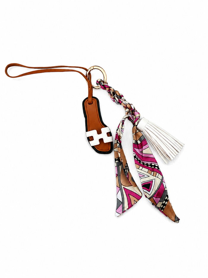 Riviera Sandal Charm - White & Pink