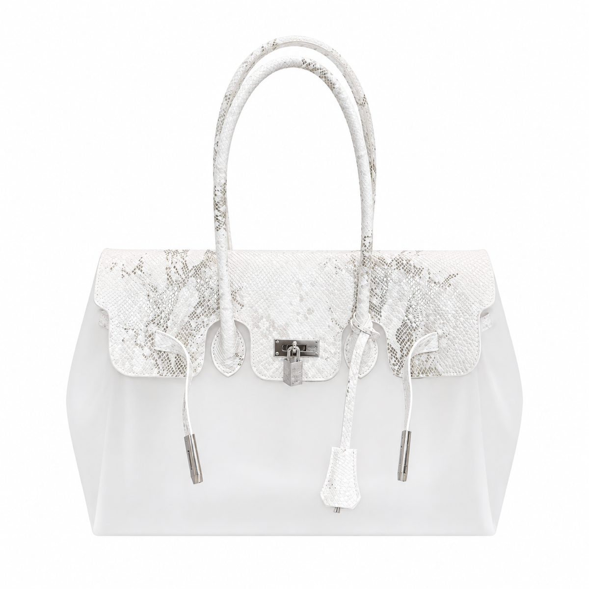 Jelly Tote Structured - Ivory Snake