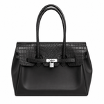 Jelly Tote Structured - Noir Croc — image 1