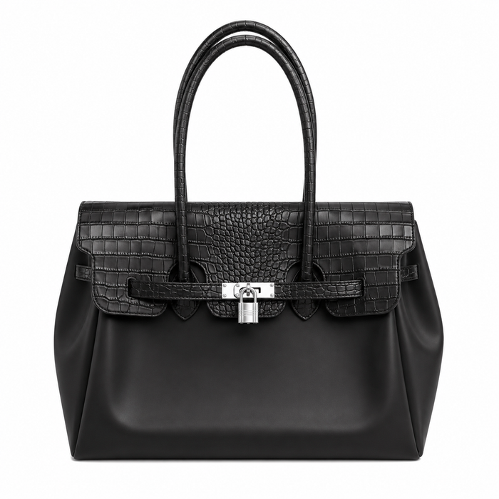 Jelly Tote Structured - Noir Croc