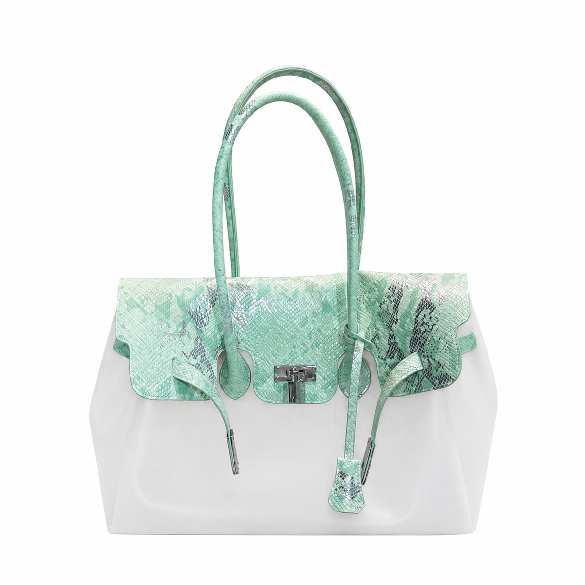 Jelly Tote Structured - Sage Snake
