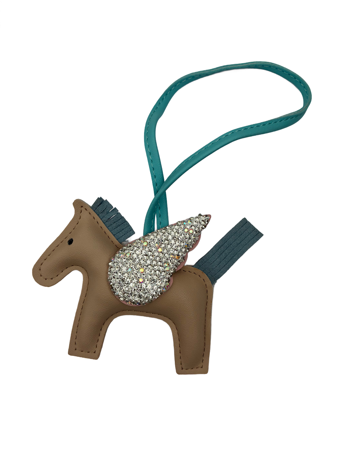 Unicorn Wing Charm - Beige & Teal